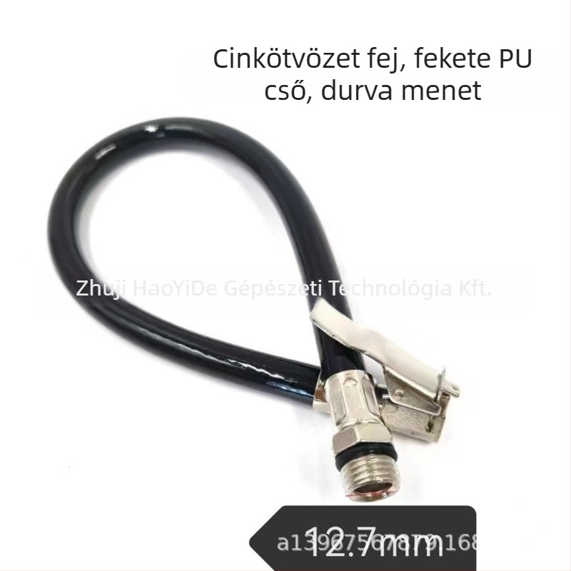 PU-gumiból és műanyagból készült csatlakozócső gumiabroncsnyomás pisztolyhoz, 0-8 PSI kijelző, 0,01 pontosság, súly 95 g
