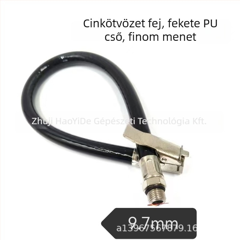 PU-gumiból és műanyagból készült csatlakozócső gumiabroncsnyomás pisztolyhoz, 0-8 PSI kijelző, 0,01 pontosság, súly 95 g