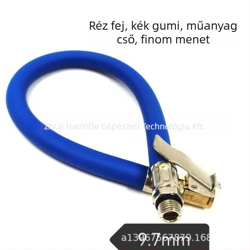 PU-gumiból és műanyagból készült csatlakozócső gumiabroncsnyomás pisztolyhoz, 0-8 PSI kijelző, 0,01 pontosság, súly 95 g