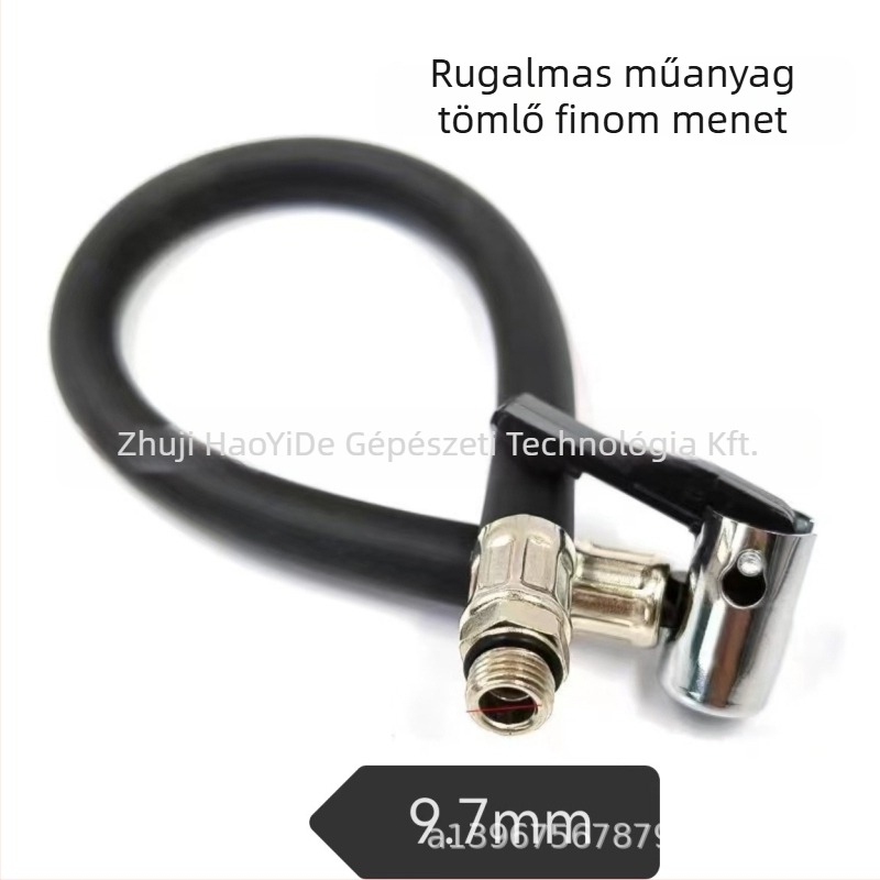 PU-gumiból és műanyagból készült csatlakozócső gumiabroncsnyomás pisztolyhoz, 0-8 PSI kijelző, 0,01 pontosság, súly 95 g