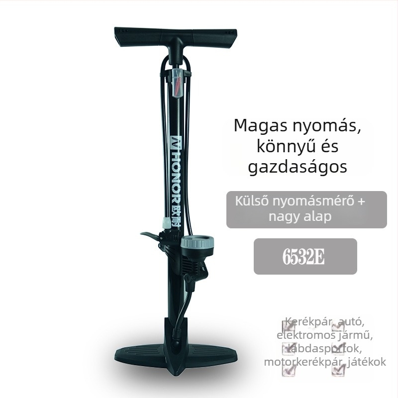 Onai magasnyomású kerékpárpumpa manométerrel, vasból készült pneumatikus henger, testreszabható feldolgozás, licencelt magáncímke