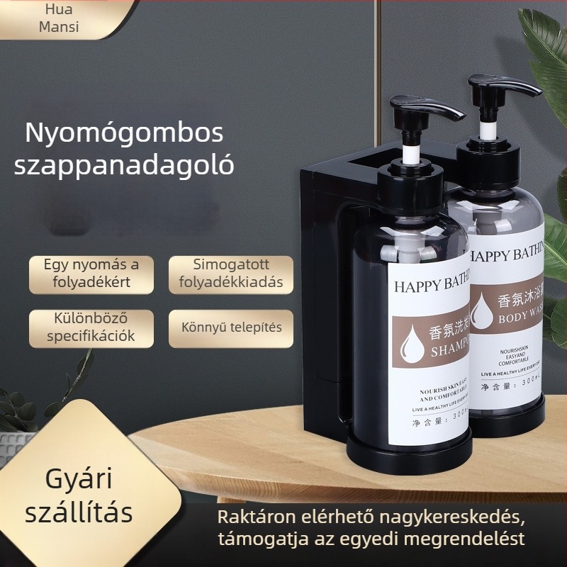 Fali szerelhető kézszappan adagoló – ABS, Blow-Molded, Modern stílus, Kézi nyomás funkció