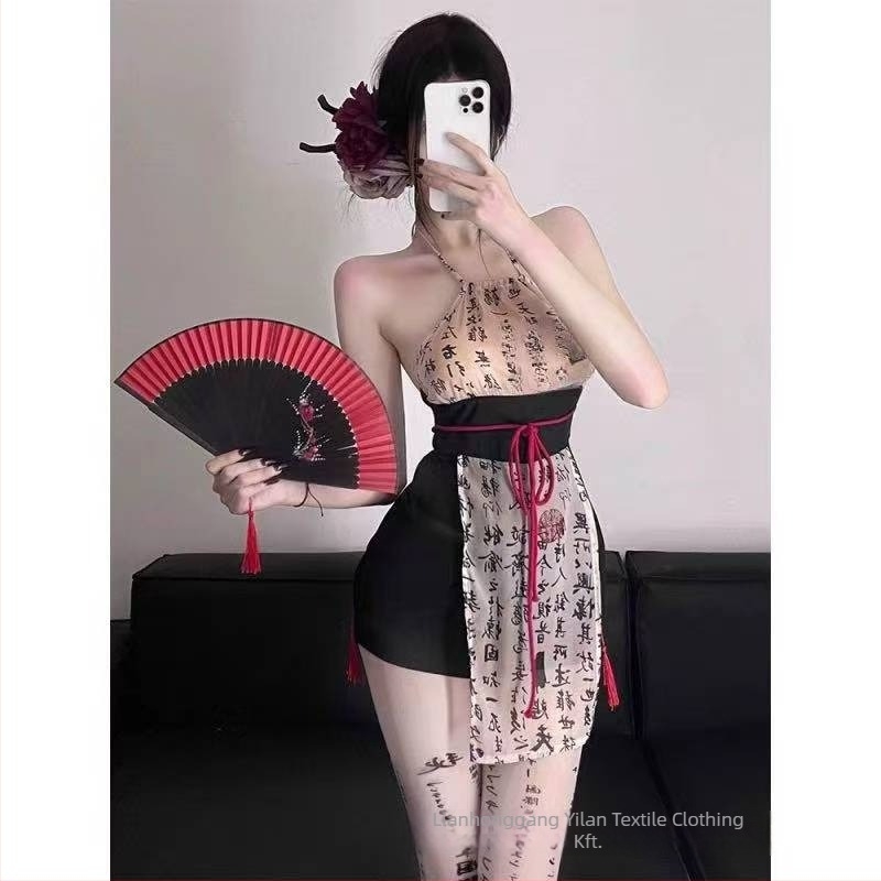 Cosplay egyenruha készlet – Rendőrnő lovag, Cheongsam stílus, Poliészter anyag, Fő anyag tartalma 50–70%, Uniszex