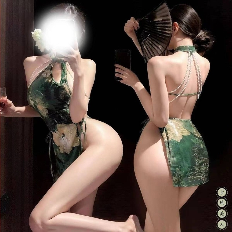 Cosplay egyenruha készlet – Rendőrnő lovag, Cheongsam stílus, Poliészter anyag, Fő anyag tartalma 50–70%, Uniszex