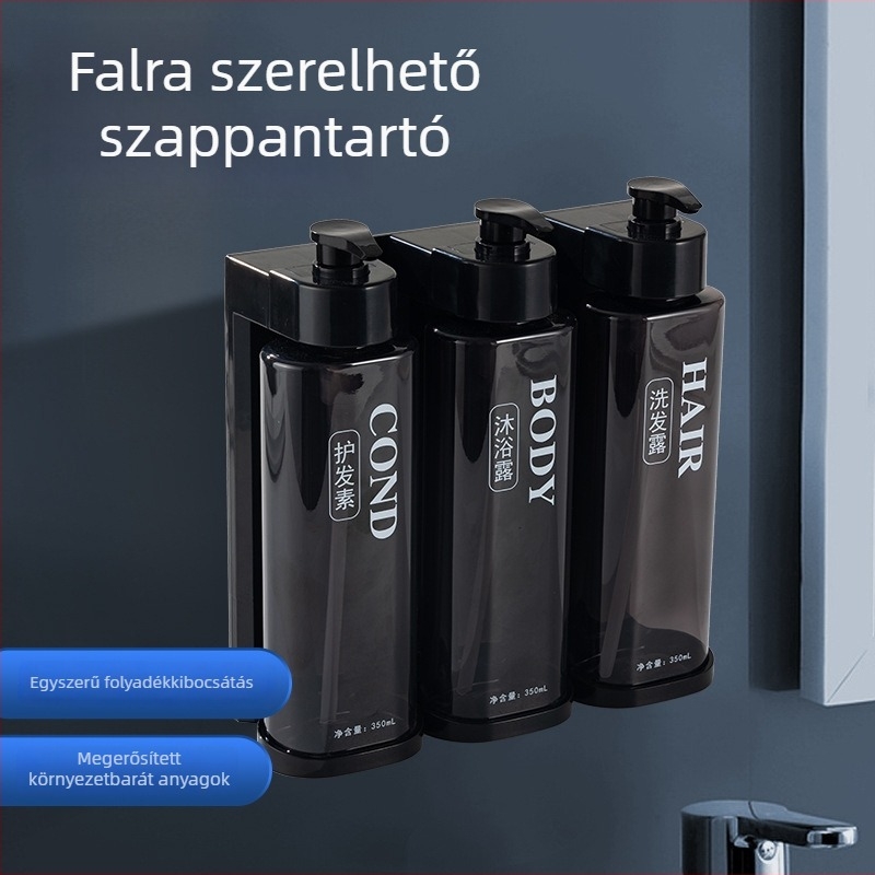 Huaman PET falra szerelhető kézi nyomású szappanadagoló, injektálással gyártott, modern minimalista stílus