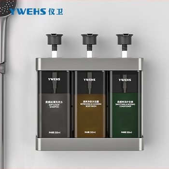 Fali adagoló tusfürdőhöz, szappanhoz és kézfertőtlenítőhöz — ABS műanyag, nyomásra működik, fúrás nélkül, 700 g