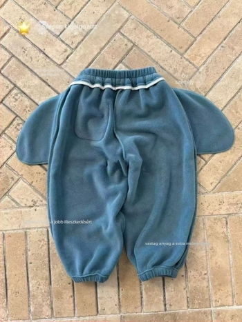 Uniszex gyerek leggings Oli Velvet, téli 2025, középmagas derekú, Leisure stílus