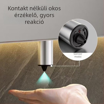 ACEYEA Szenzoros szappanadagoló tükrös szekrény alá – krómozott sárgaréz, indukciós, modern minimalista stílus, 1,2 kg