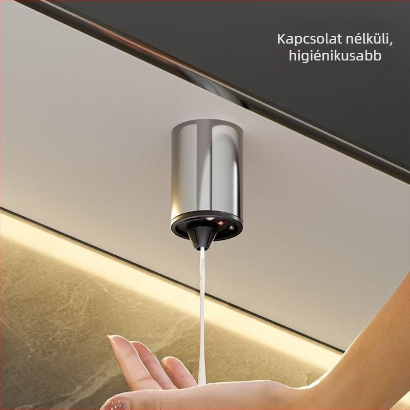 ACEYEA Szenzoros szappanadagoló tükrös szekrény alá – krómozott sárgaréz, indukciós, modern minimalista stílus, 1,2 kg