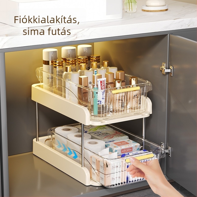 Mosogatók alatti padlóállvány fürdőszobai tároló, 2–3 emelet, modell B120, modern minimalista stílus, anyag 18328127424