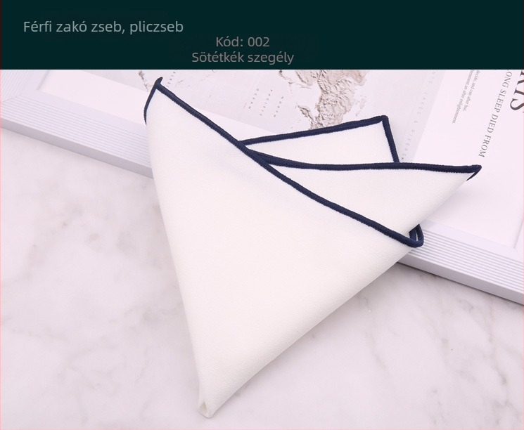 Zsebkendő a zakóhoz – pamut, jacquard, monokróm, trendi stílus