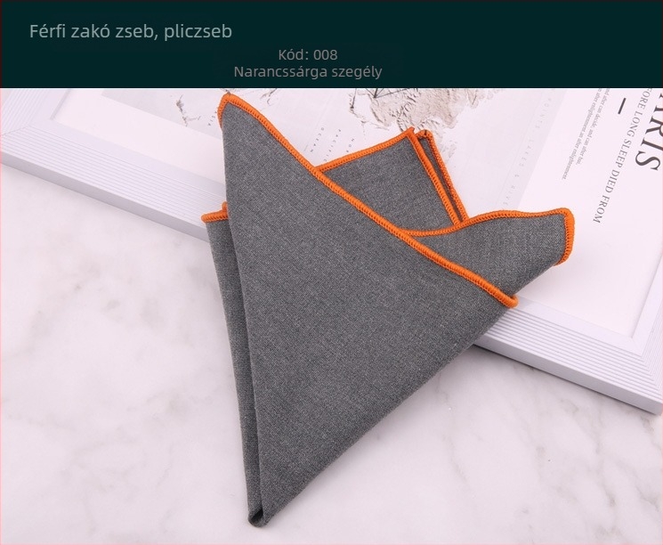 Zsebkendő a zakóhoz – pamut, jacquard, monokróm, trendi stílus