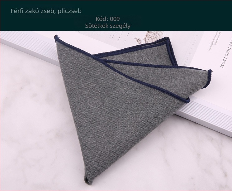 Zsebkendő a zakóhoz – pamut, jacquard, monokróm, trendi stílus