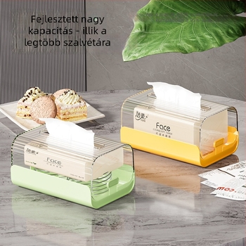 Fali papírzsebkendő-doboz, műanyag, vízálló, multifunkcionális, furatmentes szerelés