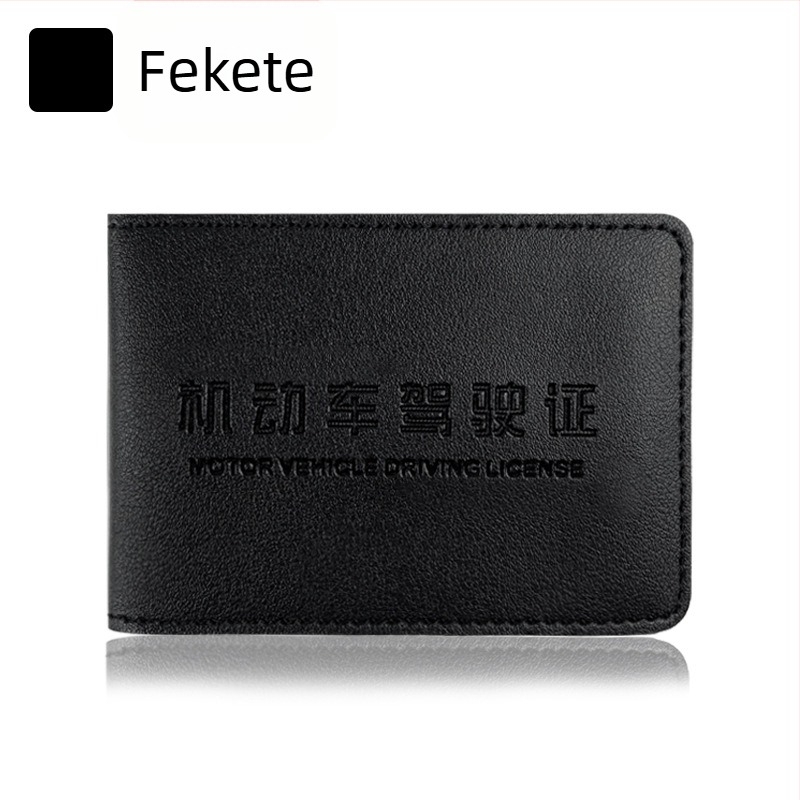 PU bőrből készült jogosítványtartó