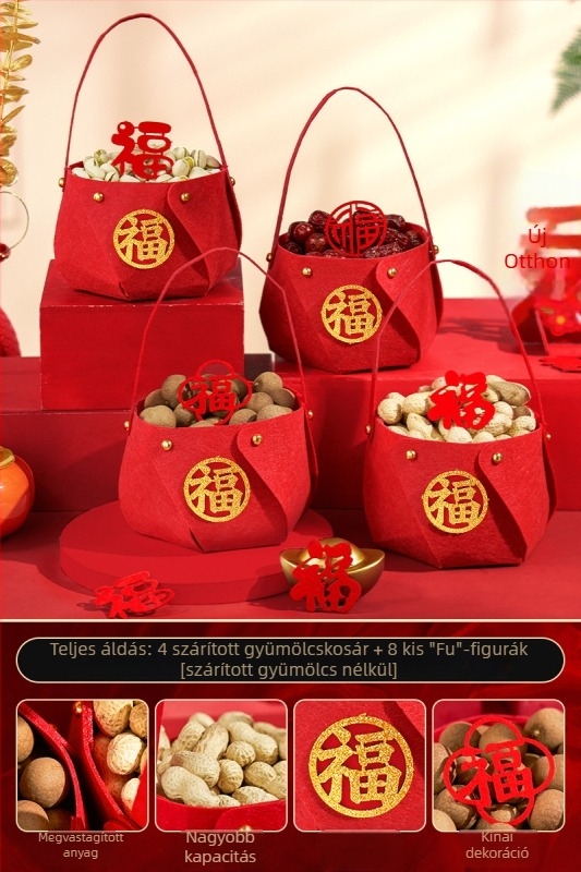 Gyümölcstál díszítő készlet az új lakás ceremóniájához, kínai stílus, könnyű luxus retro, márka Come to Pleasure, anyag: más