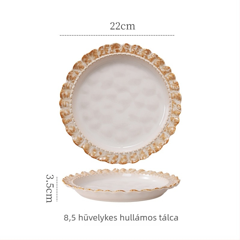 Junpin porcelán kávéscsésze és alátét készlet, kerek forma, fényűző stílus, mikrohullámú sütőben használható