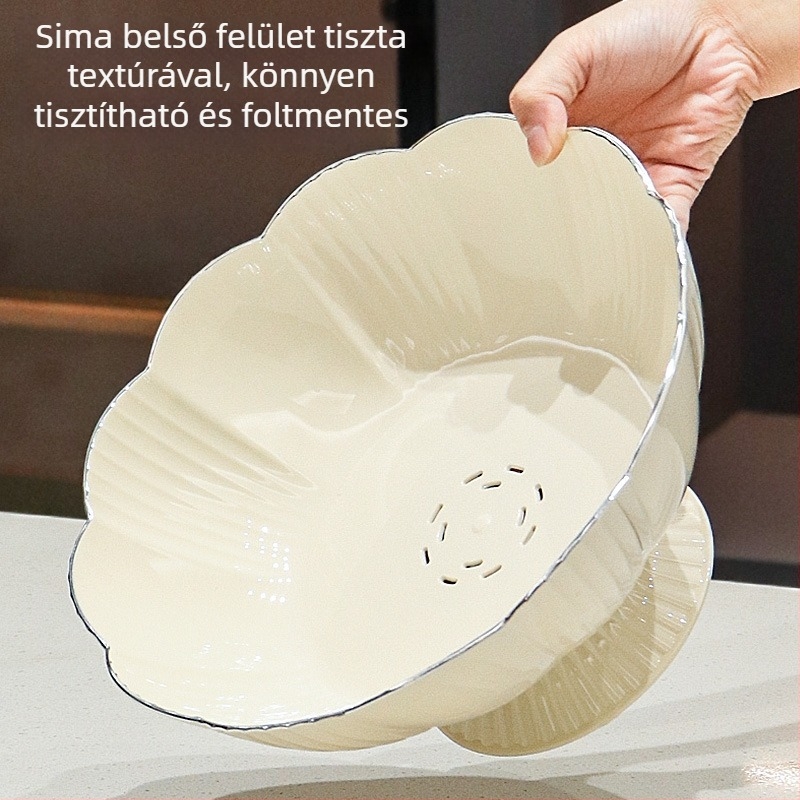 Műanyag gyümölcstál leeresztő dizájnnal, Huangge, 2025-ben bemutatva.