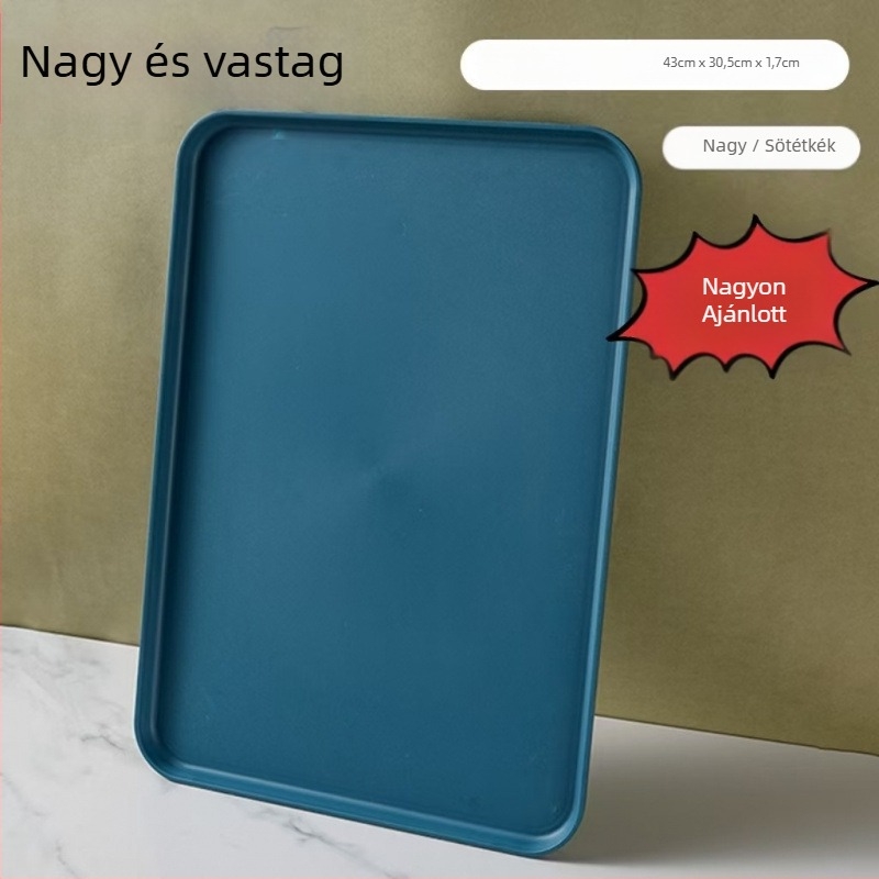 Hosszúkás műanyag tálca, kínai stílus, mikrohullámú sütő nem elérhető, többfunkciós dumplings, tea és gyümölcs számára