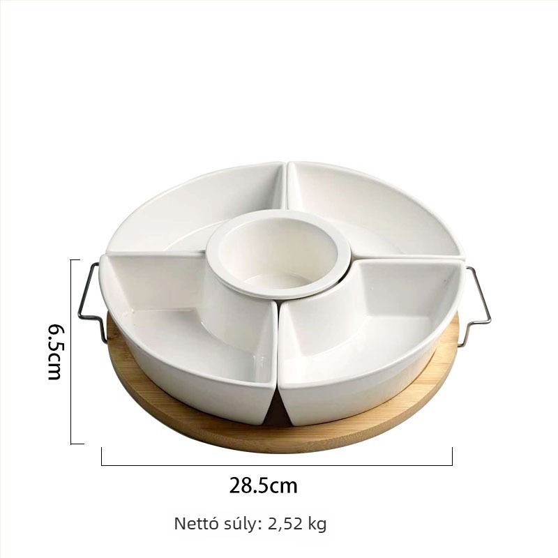 Porcelán gyümölcstál - Build a good home, északi stílus, 2024 ősz