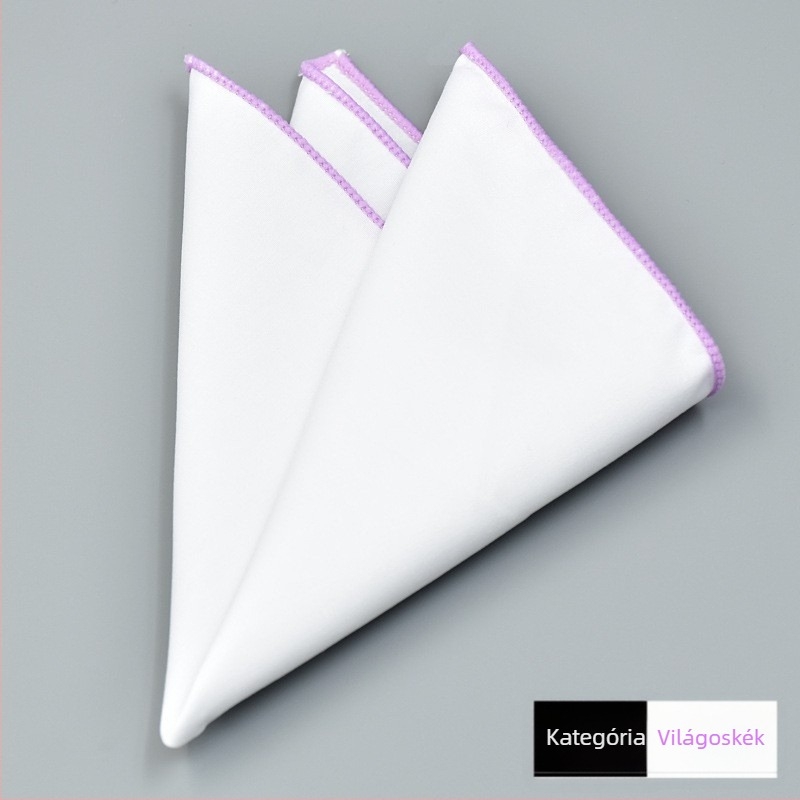 Pamut zsebkendő zakóhoz, monokróm mintázat, jacquard szövés, pamut bélés