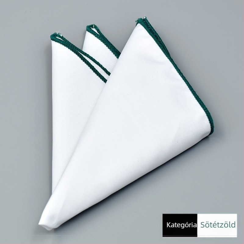 Pamut zsebkendő zakóhoz, monokróm mintázat, jacquard szövés, pamut bélés