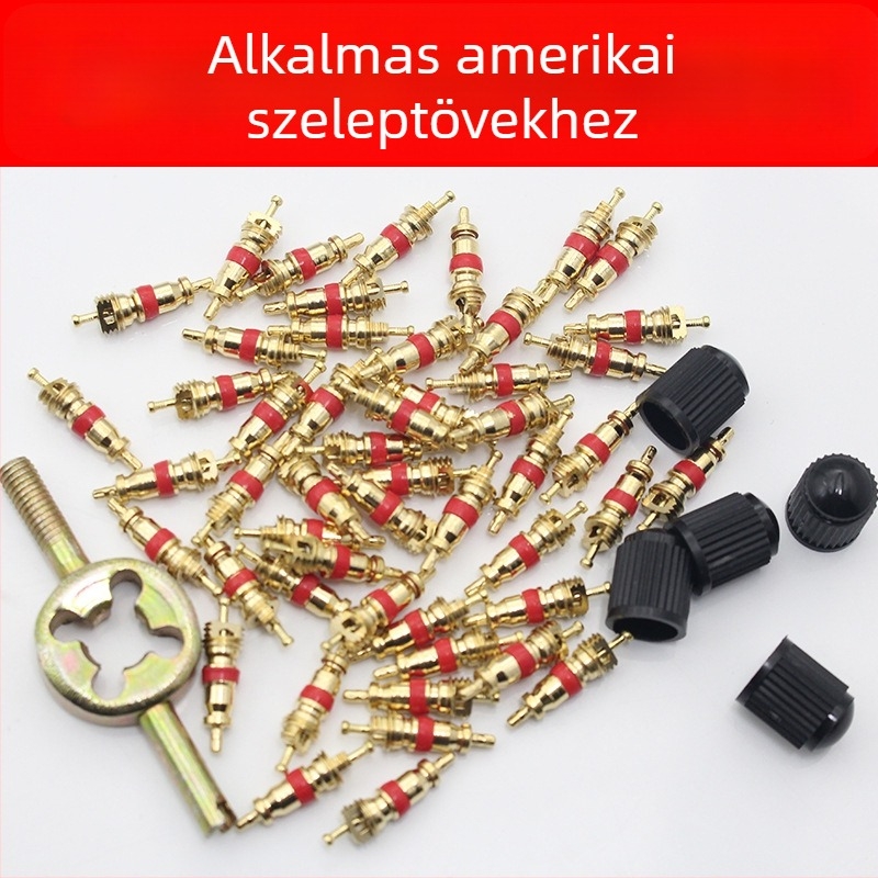 Tubeless szelep, réz maggal, nagy belső üreggel, olasz menet, általános használatra