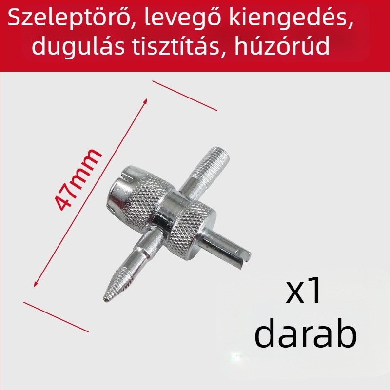 Tubeless szelep, réz maggal, nagy belső üreggel, olasz menet, általános használatra