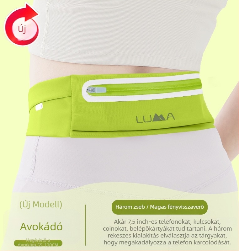Sport derék táska – Uniszex, Nylon, Vízálló, Ultra könnyű, Kültéri sportokhoz