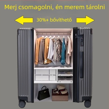 Kibővíthető szénszálas bőrönd TSA kombinációs zárakkal, 3-darabos készlet, univerzális kerekek