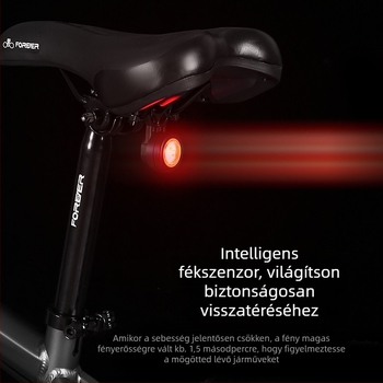 Kerékpár hátsó fénye intelligens fékérzékelővel MTB és országúti kerékpárokhoz, hosszú élettartamú riasztás (Márka: Jiu Yue/yuuisd; Testreszabás: Igen; Importált: Nem)