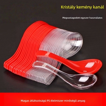 Egyszer használatos műanyag kanál, modern letisztult stílus, Jinxingda márka, prémium minőség