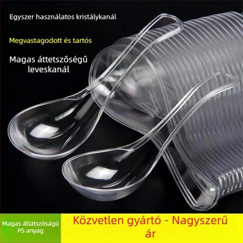 Egyszer használatos műanyag kanál, modern letisztult stílus, Jinxingda márka, prémium minőség