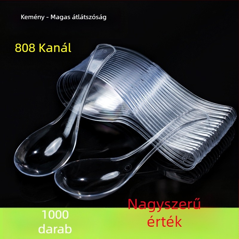Egyszer használatos műanyag kanál, modern letisztult stílus, Jinxingda márka, prémium minőség