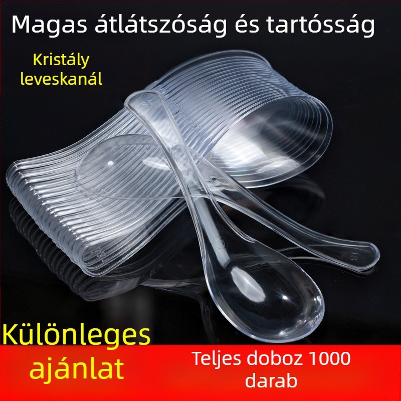 Egyszer használatos műanyag kanál, modern letisztult stílus, Jinxingda márka, prémium minőség