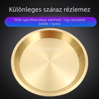 Nemesfémből készült kör alakú tál gőzölésre hal és csirke számára, kínai stílusú, egyszerű dizájn, ideális személyes ajándék közeli hozzátartozónak
