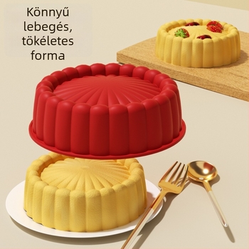 Szilikon süteményforma napraforgó alakú, kerek, könnyű kiemelés