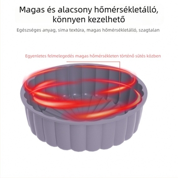 Szilikon süteményforma napraforgó alakú, kerek, könnyű kiemelés
