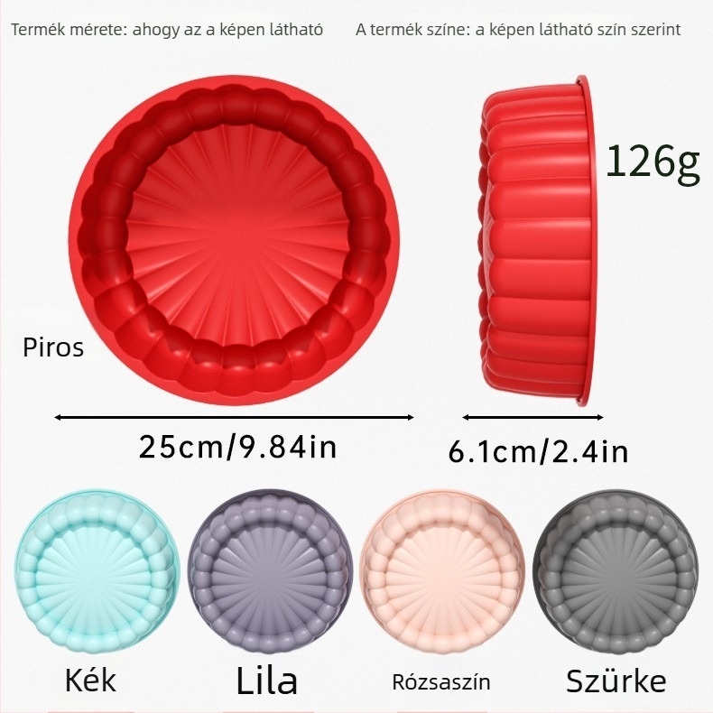 Szilikon süteményforma napraforgó alakú, kerek, könnyű kiemelés