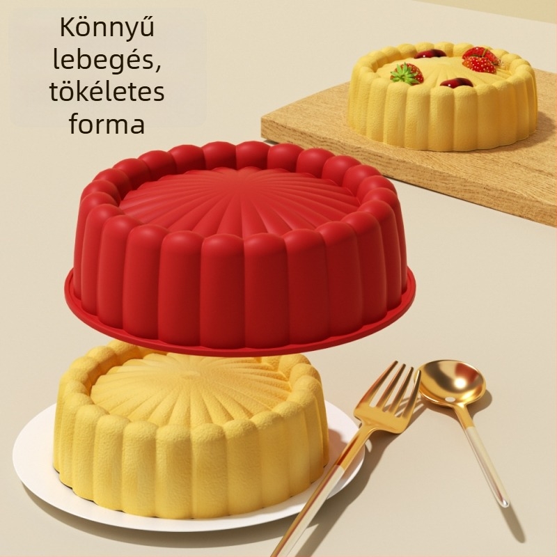 Szilikon süteményforma napraforgó alakú, kerek, könnyű kiemelés
