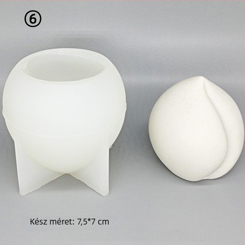 Hao Ran 3D szilikon torta forma barack alakú – szabálytalan alakú, mousse és csokoládé készítéséhez