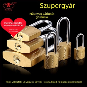 C típusú vas lakat, pin-tumbler mechanizmus, egykulcsos, kompakt test, kulcs mellékelve