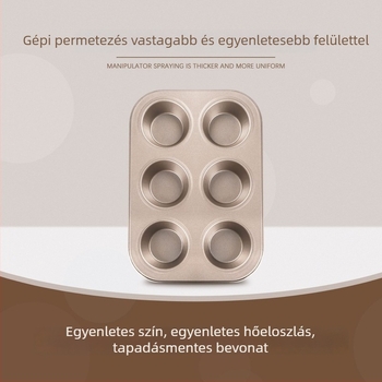 Piskótaforma – téglalap, szénacél, 4/6/12 csésze opciók