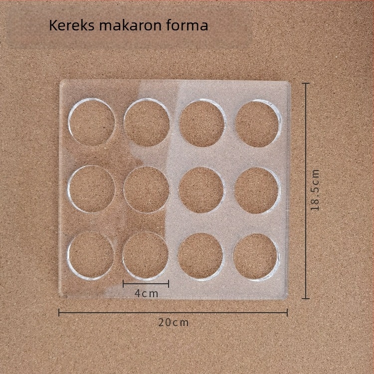 Akrilból készült aszimmetrikus Dacquoise sütőforma, ovál-szív alakú, modern minimalist stílus.