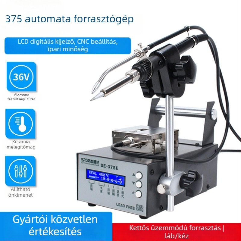 Consulting márkájú forrasztóállomás lábpedálos működéssel, 220V bemenettel, elektronikai javításokra