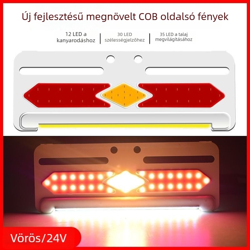 Kamion oldalsó COB LED világítás, 24V/12V, 8W, 5000K, 50 000 óra élettartam, nagy ultra vékony
