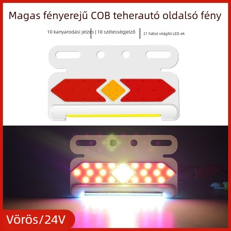 Kamion oldalsó COB LED világítás, 24V/12V, 8W, 5000K, 50 000 óra élettartam, nagy ultra vékony