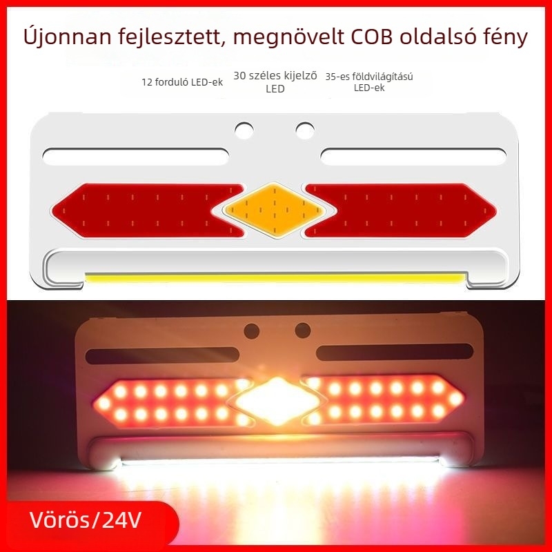 Kamion oldalsó COB LED világítás, 24V/12V, 8W, 5000K, 50 000 óra élettartam, nagy ultra vékony