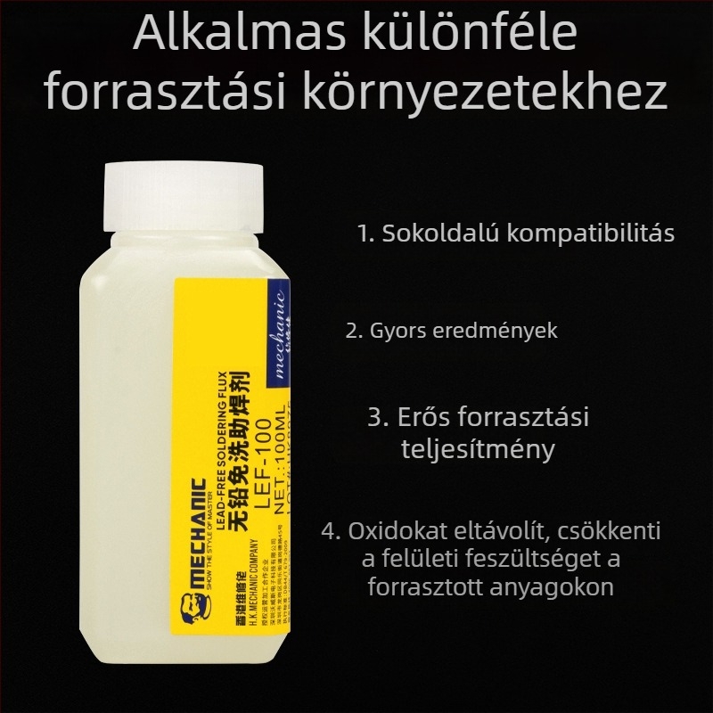 Rozsdamentes acél forrasztóflux, ólommentes, tisztítás nélküli, folyékony flux