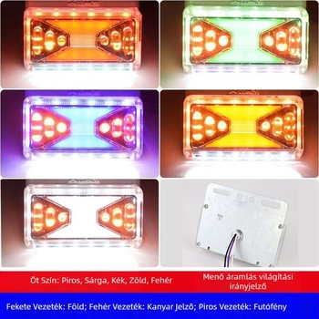 Kamion oldalsó LED fény, 12V/24V, 10W, PC ház, nagy teherautókhoz és félpótkocsikhoz